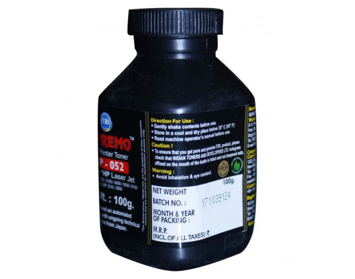 ITDL LASER TONER POWDER FOR 12A HP CANON (IHP-052) 100GM